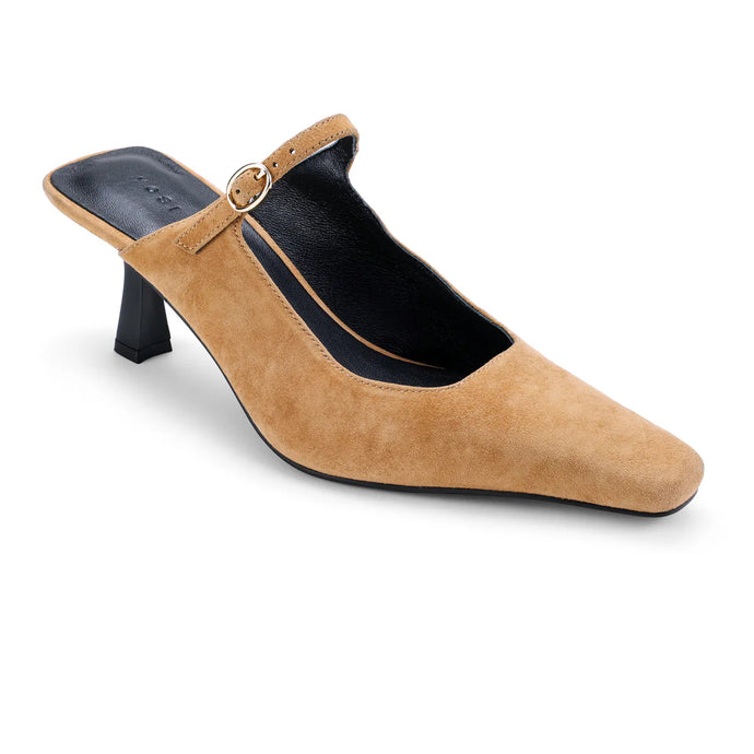 Yosi Samra Ryder Heel - Camel Suede