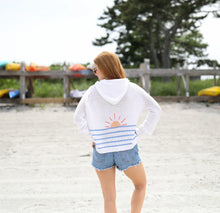 Load image into Gallery viewer, Wooden Ships Sunrise Zip Hoodie Cotton - Breaker White Striped