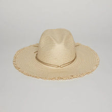 Load image into Gallery viewer, Hat Attack Traveler Continental with Fringe - Natural/Tan