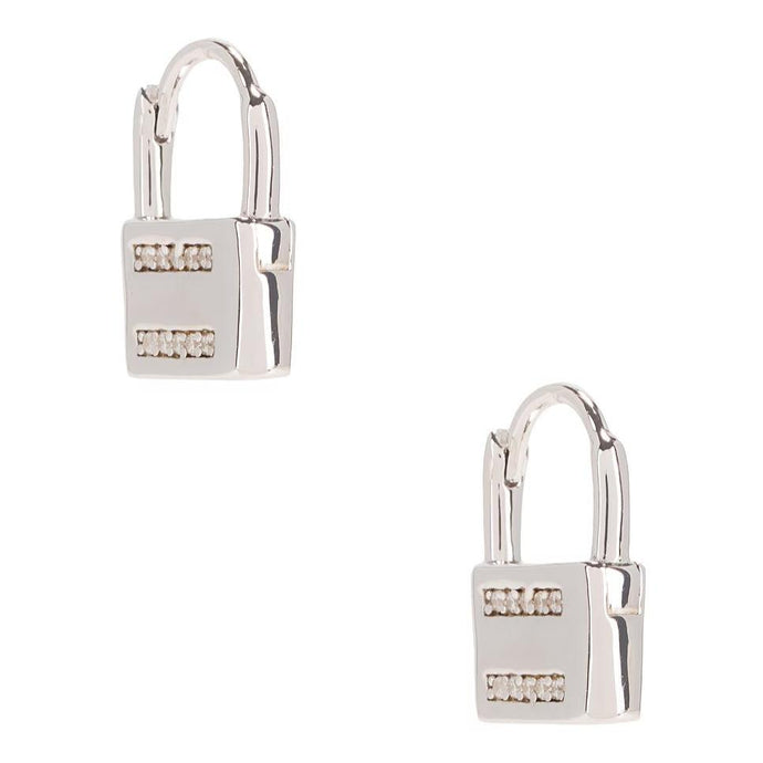 Shashi Le Cadenas Lock Huggie - Silver