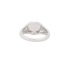 Shashi Heart Signet Ring - Silver