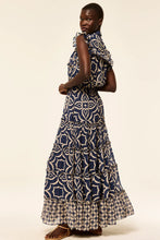 Load image into Gallery viewer, Misa Trina Dress - Blue Mosaic Tile Mix