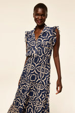 Load image into Gallery viewer, Misa Trina Dress - Blue Mosaic Tile Mix