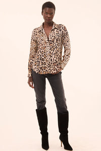 Misa Celine Top - Leopard Print