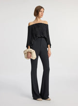 Load image into Gallery viewer, A.L.C. Sienna Satin Pleated Off Shoulder Top - Black