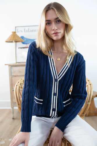 Marea Tennis Cardigan - Navy