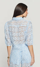 Load image into Gallery viewer, Generation Love Tammy Two Tone Lace Shirt - Light Blue/White