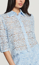 Load image into Gallery viewer, Generation Love Tammy Two Tone Lace Shirt - Light Blue/White