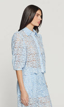 Load image into Gallery viewer, Generation Love Tammy Two Tone Lace Shirt - Light Blue/White