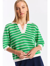 Load image into Gallery viewer, Brodie Suzie Stitch Polo Tee - Spring Green