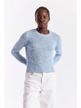 Load image into Gallery viewer, Brodie WISPR Cable Twist Yarn Crew - Skyline