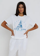 Load image into Gallery viewer, Sunny Somewhere Lake Life Everyday Tee - White