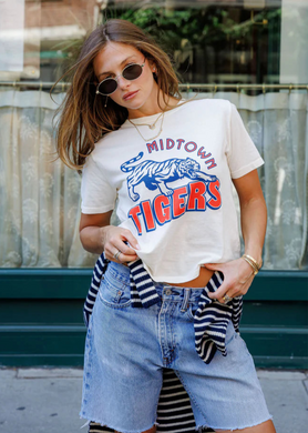 Sunny Somewhere Midtown Tigers Everyday Tee - Off White