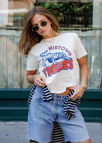 Sunny Somewhere Midtown Tigers Everyday Tee - Off White