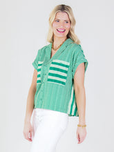 Load image into Gallery viewer, Emily McCarthy Luna Top - Mist Green Stripe