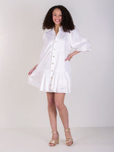 Load image into Gallery viewer, Emily McCarthy Sadie Dress - White Cotton Poplin