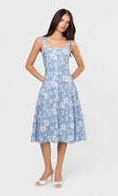 Load image into Gallery viewer, Generation Love Freida Floral Linen Dress - Heritage Toile Blue/White