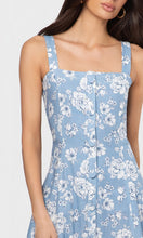 Load image into Gallery viewer, Generation Love Freida Floral Linen Dress - Heritage Toile Blue/White