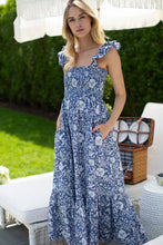 Load image into Gallery viewer, Marea Sasco Dress - Indigo Blossom