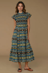 Elizabeth James the Label Lila Dress - Ikat Stripe