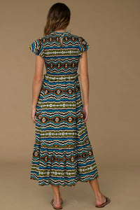 Elizabeth James the Label Lila Dress - Ikat Stripe