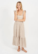 Load image into Gallery viewer, Marea Sasco Dress - Dune Gingham