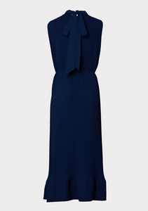 Milly Melina Solid Pleated Dress - Navy