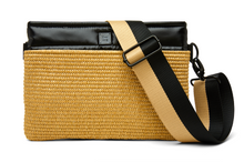 Load image into Gallery viewer, Think Royln Yacht Bum Bag 2.0 - Dune Raffia/Black Pearl