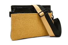 Load image into Gallery viewer, Think Royln Yacht Bum Bag 2.0 - Dune Raffia/Black Pearl