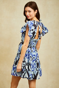 Love the Label Santana Dress - Smoke on the Water Ikat