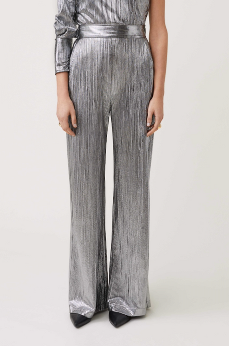 Suncoo Jill Wide Leg Pants - Argent