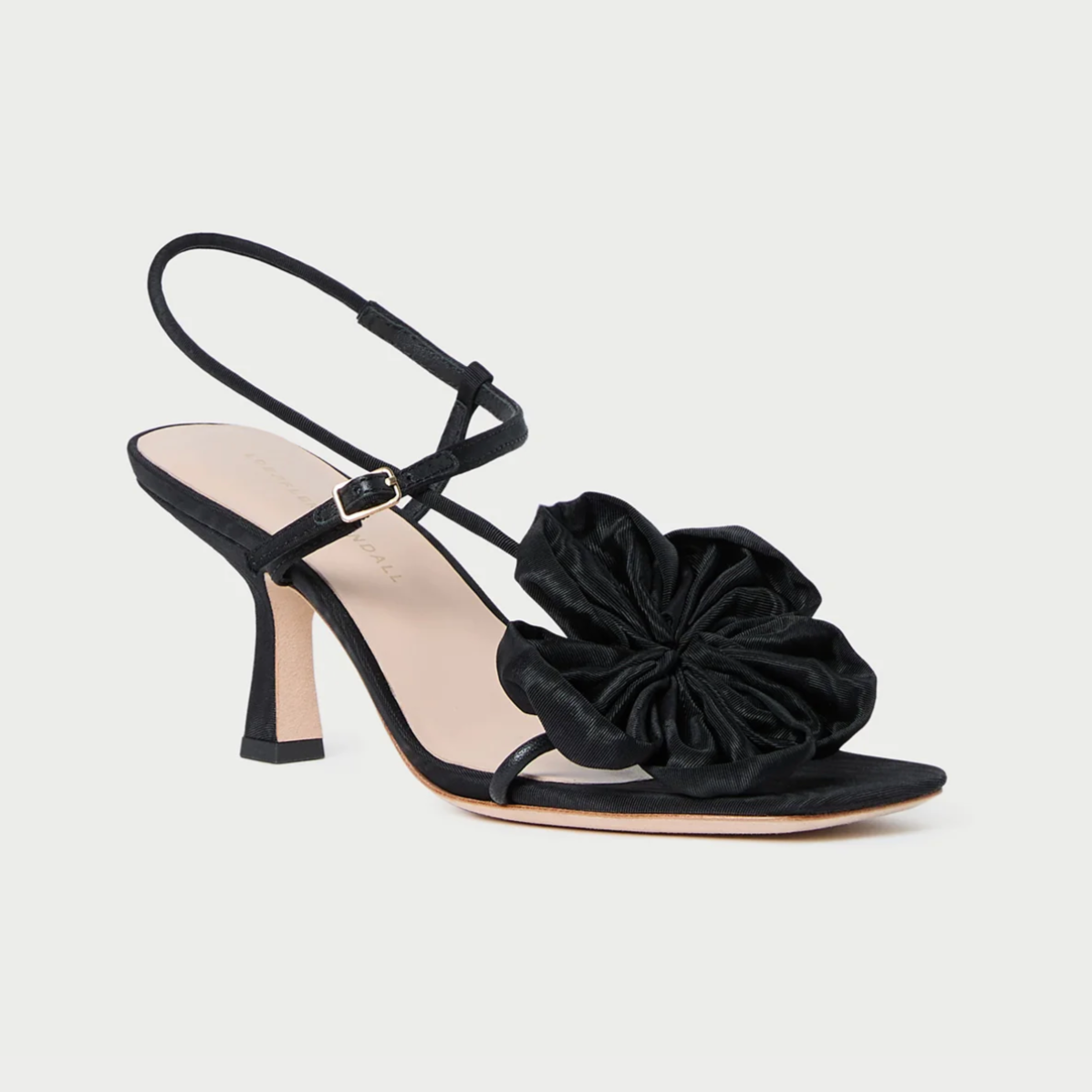 Loeffler Randall Frank Moiré Flower Sandal - Black