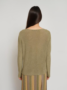 Maison Lurex Agathe Sweater - Olive Green
