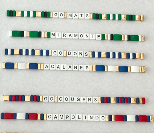 La Lumiere Custom School Spirit Bracelets - 6 Options