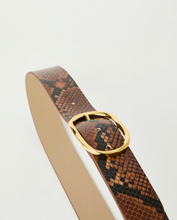 Load image into Gallery viewer, B-Low the Belt Kyra Python Leather Belt - Cognac Gold