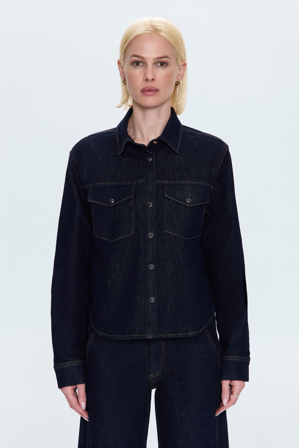 Pistola Thea Shrunken Rinse Shirt - Nightfall