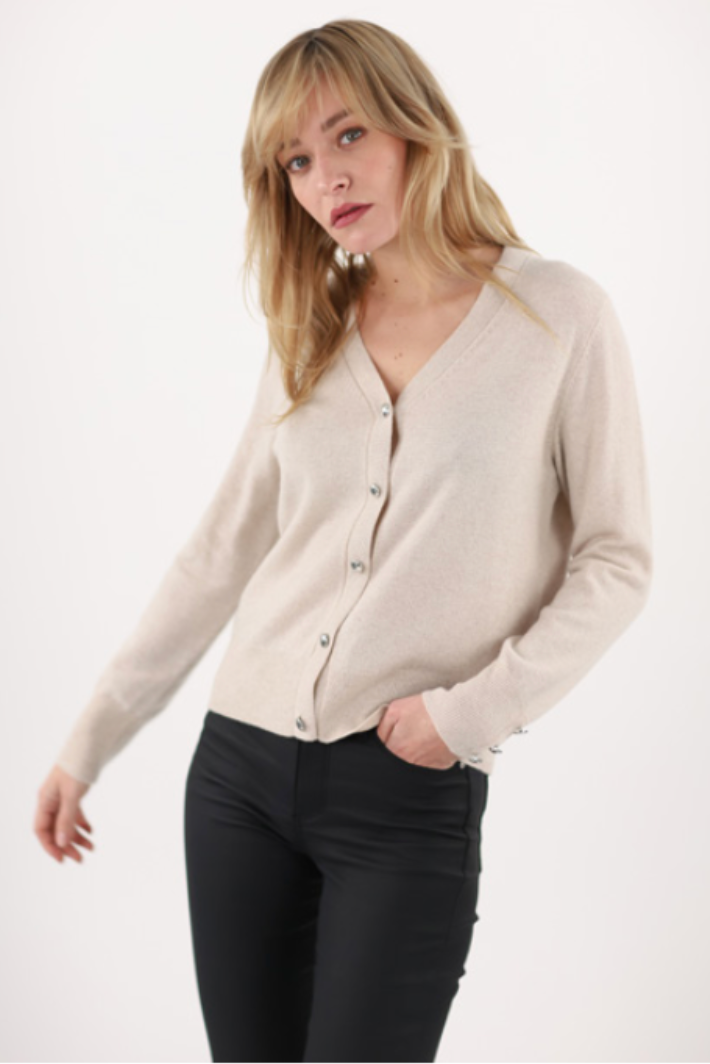 ESTHÈME Button Cardigan - Linen
