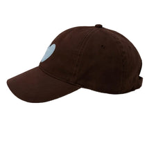 Load image into Gallery viewer, Kerri Rosenthal KR Imperfect Heart Hat - Cocoa-Chambray