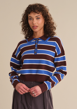 Load image into Gallery viewer, 525 America Vera Double Johnny Collar Rugby - Stripe Pullover