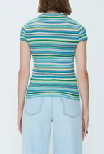 Load image into Gallery viewer, Pistola Selene Short Sleeve Sweater Tee - Blue Green Multi