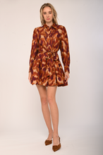 Load image into Gallery viewer, Love the Label Kay Mini Dress - Amber Brush Print