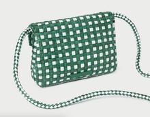 Load image into Gallery viewer, Loeffler Randall VIinnie Woven Crossbody - Bright Emerald/White