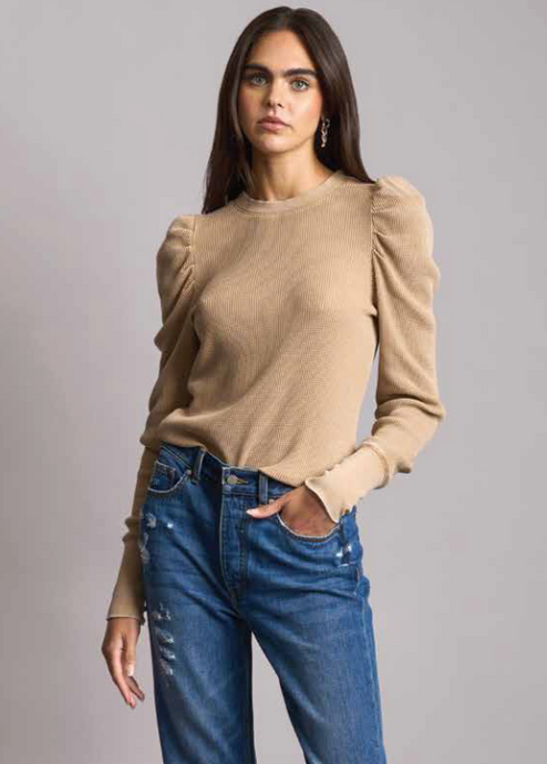 Rebecca Minkoff Astrid Puff Sleeve Top - Oat