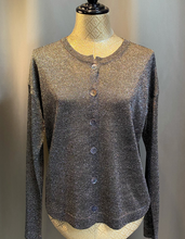 Load image into Gallery viewer, Maison Lurex Gala Short Cardigan - Dark Grey