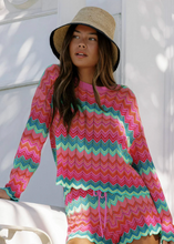Load image into Gallery viewer, Beach Riot Beach Sweater - Strawberry Ice Chevron