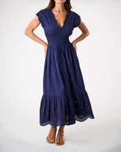 Load image into Gallery viewer, Marea Fiona Dress - Navy Demi Eyelet