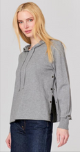 Load image into Gallery viewer, J. Society Side Snap Hoodie - Black