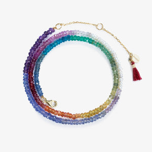 Shashi Aisha Necklace Wrap - Rainbow Pearl