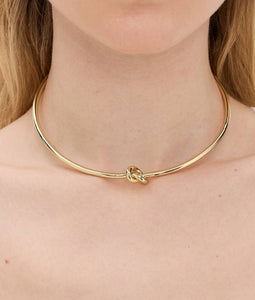 Shashi Knot Necklace Cuff - Gold