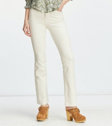 Veronica Beard Carly Kick Flare Raw Hem - Ecru